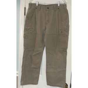 Carhartt Pants Mens 36x30 Relaxed Fit Ripstop Cargo Double Knee Work B342-DSE